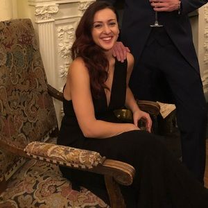 Reformation sleeveless wrap formal dress